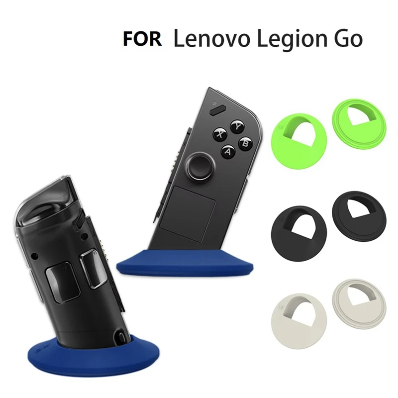 1 Pair Gamepad Stand Holder For LEGION GO Left Right Handle Base Silicone Desktop Stand Handle Storage Bracket Durable White