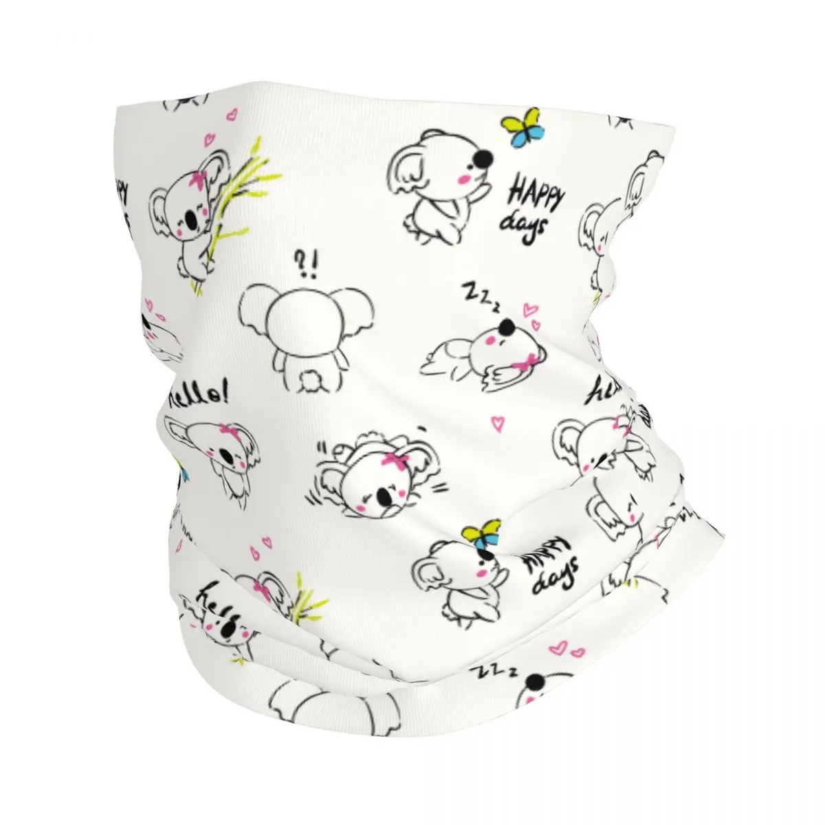 

Cute Koala Bandana Neck Gaiter Printed Nature Wild Animal Balaclavas Wrap Scarf Warm Headband Riding Unisex Adult Winter