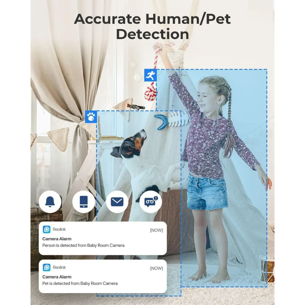 Cámara de seguridad interior 2k e1, wifi inalámbrico enchufable de 2,4g para monitor de bebé/mascotas con aplicación telefónica, cámara para perros de 360 grados con persona