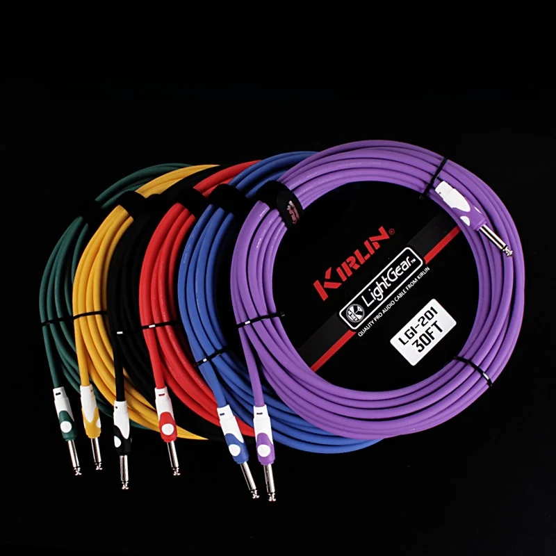 Cable de Guitarra Kirlin de 0 Metros con Reducción de Ruido, Cable de Conexión para Guitarra Eléctrica con Núcleo de Cobre, ...