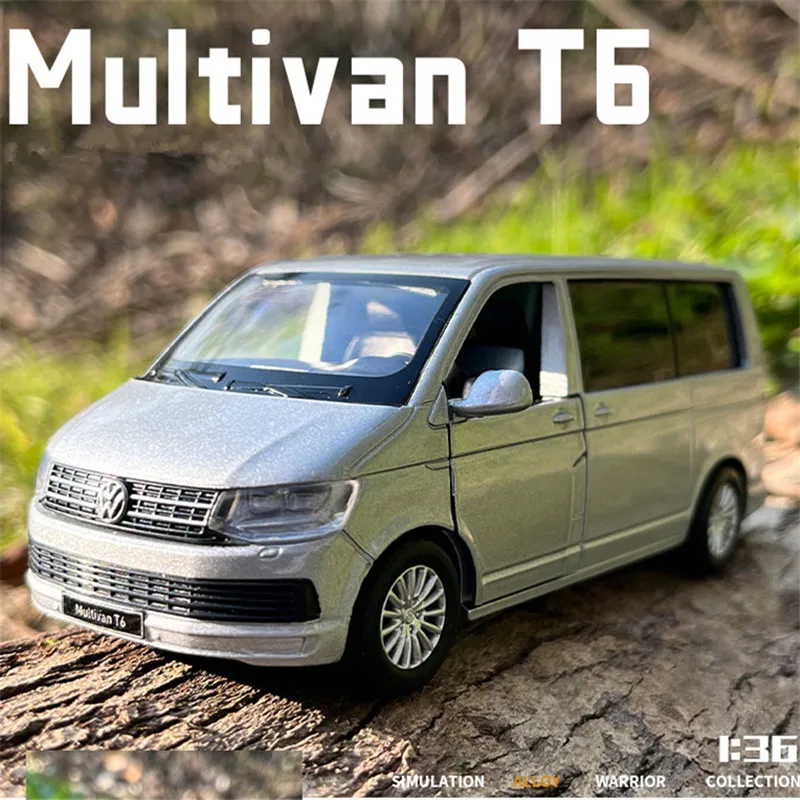 1/36 VW Multivan T6 MPV Alloy Car Model Diecast Metal Vehicles Car Model Simulation Miniature Scale Collection Children Toy Gift