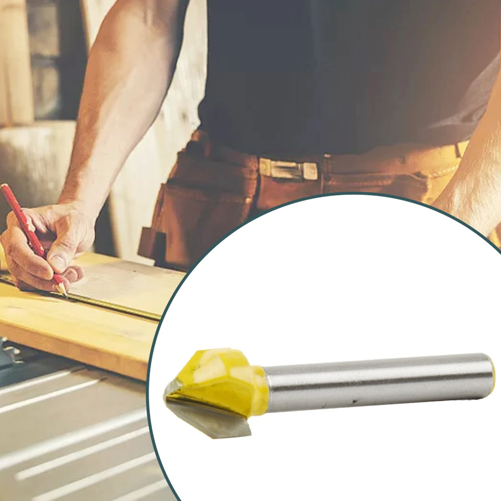 1PC 90° 6mm Shank Wood Engraving Milling Cutter V Shape Groove Woodworking Router Bit Carbide Router Bit For Acrylic PVC Chamfer