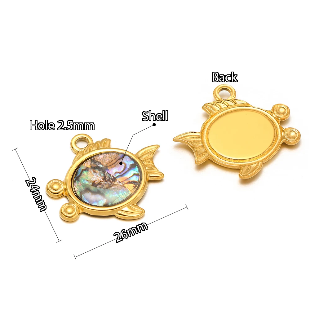 5 Stück Edelstahl-Sommeranhänger mit Seepferdchen-, Perlen-, Krabben- und Kokosnussbaum-Motiven für DIY-Ohrringe, Halsketten, Anhänger und Armbandzubehör – Detail 11