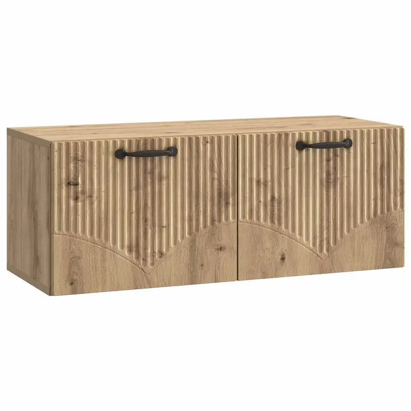 Meuble TV mural moderne pour salon — Bois d'ingénierie durable avec portes pivotantes et rangement optimisé, console TV polyvalente, meuble TV,