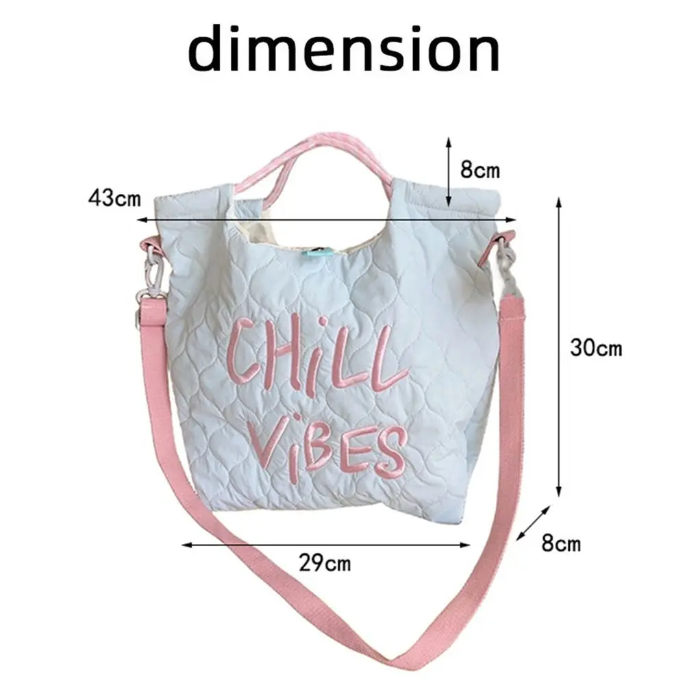 Torby na ramię o dużej pojemności na co dzień w jednolitym kolorze, bawełniana, wyściełana torba kurierska, bufiaste torebki damskie dziewczęce