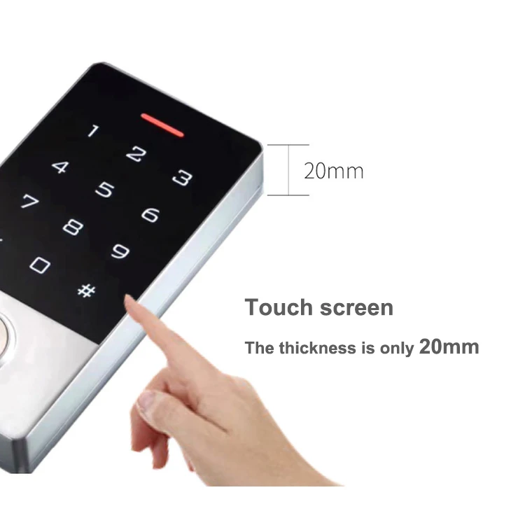 Macchina touch screen per sistema di controllo accessi porta lettore di schede RFID con tastiera in metallo intelligente impermeabile con password/carta d'identità/impronta digitale