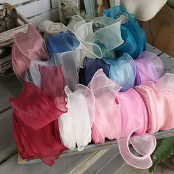 Organza Lace Ribbon for Bow, DIY Crafts Supplies, 5.5cm Wide, Wavy Sewing Fabric, Baking Gift Wrapping, Handbag Decorative Trim