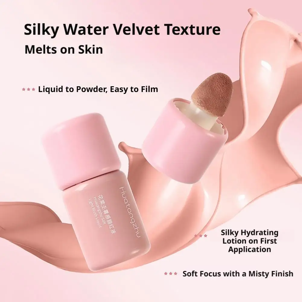 Soft Mist Liquid Blush Stick Long Lasting Natural Matte Finish Cheek Tint Rouge With Sponge Tip Applicator Cosmetic