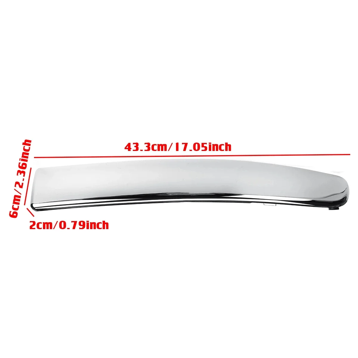 

4PCS Chrome Front Bumper Moulding Trim Strips Set for FIAT 500 2007-2015 Exterior Bar Lower & Upper Trim Panel