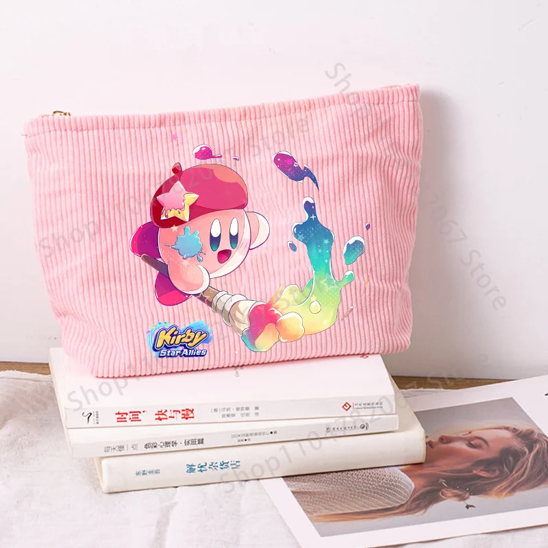 

Kirbys Cosmetic Bag Women Cute Girls Clutch Cartoon Anime Graphic Print Storage Bags Portable Large Capacity Birthday Party Gift
