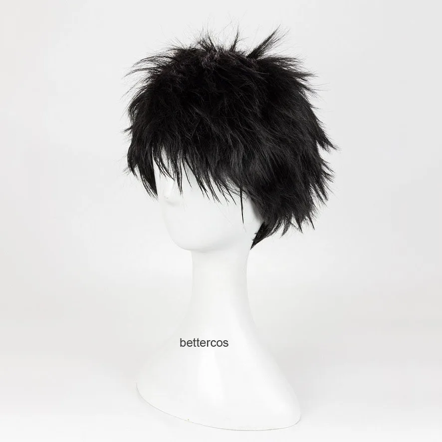 Haikyuu!! Hajime Iwaizumi Cosplay Wig Sawamura Daichi Iwaizumi Haji Short Black Straight Heat Resistant hair Anime Wigs + WigCap