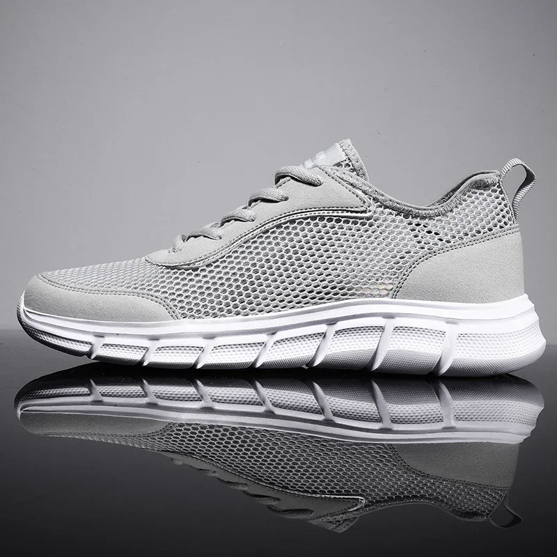 Summer Mesh Shoes Men Sneakers Breathable Light Men\'s Casual Shoes Lace-Up Walking Footwear Tenis Masculino Zapatillas Hombre