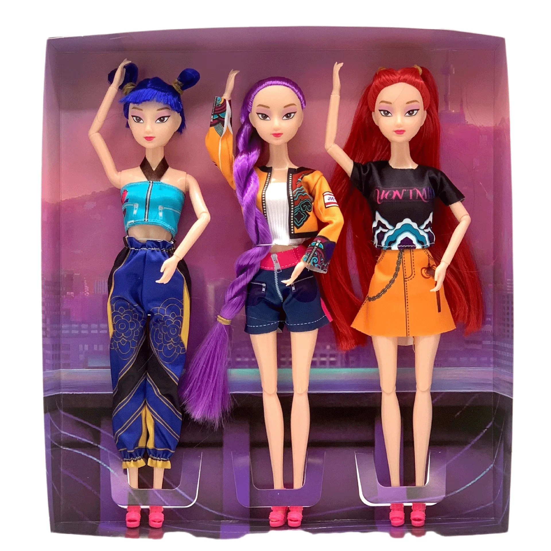 جديد K-Pop شيطان الصيادين أنيمي Kpop فتاة مجموعة الكرتون رومي زوي ميرا عمل أرقام تماثيل من الفينيل نموذج دمى الفتيات هدايا عيد الميلاد #3