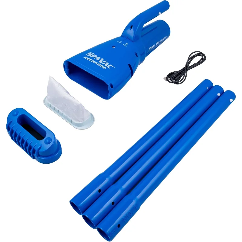 POOL BLASTER Spa Vac ชาร์จเครื่องทําความสะอาดสระว่ายน้ําขนาดเล็กไร้สาย, เครื่องดูดฝุ่นอ่างน้ําร้อน Spa Vac, เวลาทํางานสูงสุด 40 นาที, ชาร์จใหม่ได้