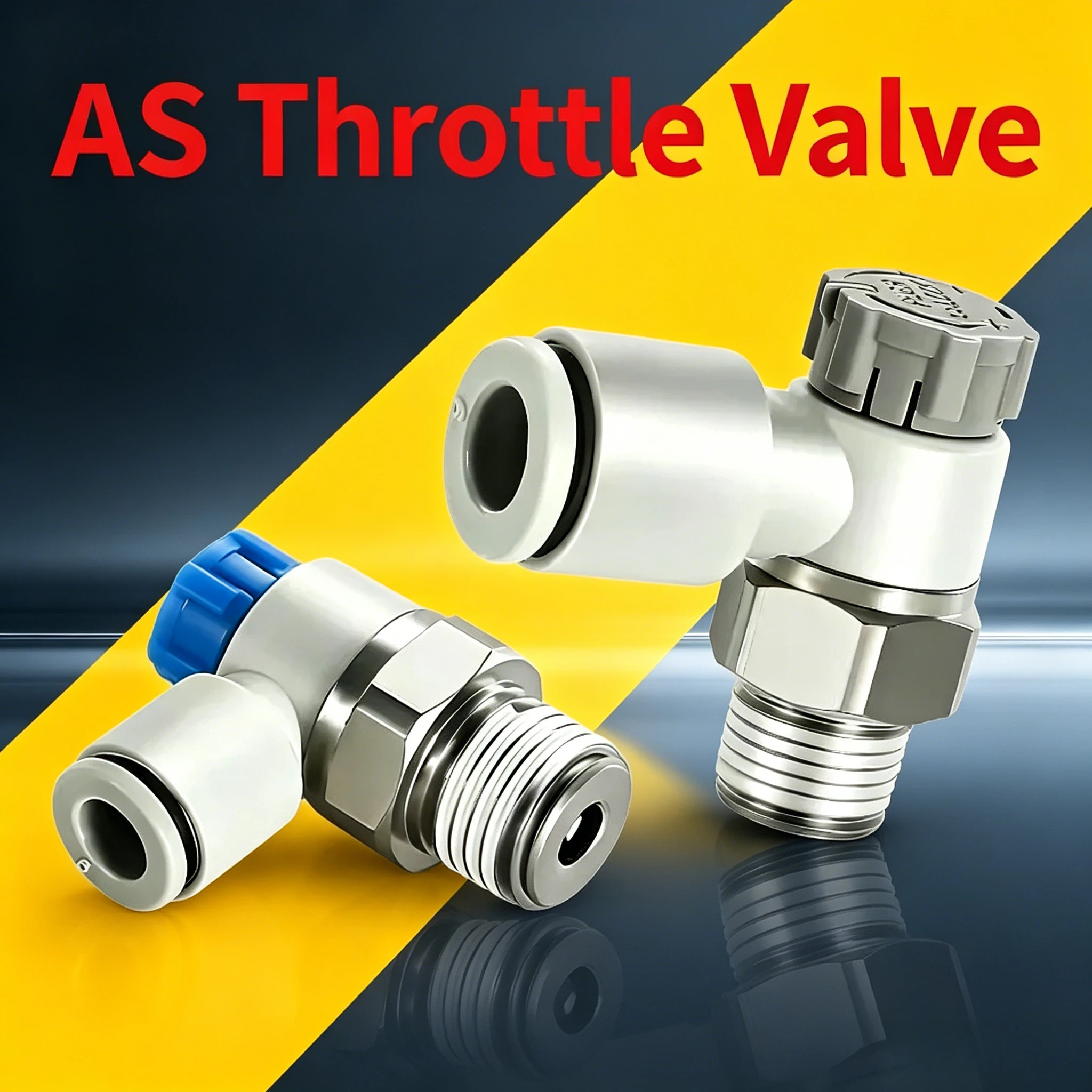 50pcs 10SA Speed Controller Throttle Valve Pneumatic Fitting AS1201F/1211F-M3/M5-04/06A AS2201F/2211F-01/02-04/06/08/