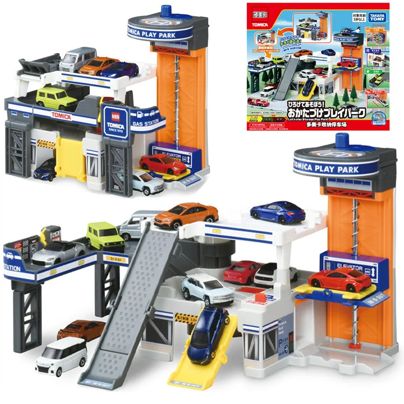 Takara Tomy Tomica Storage Parking Lot Racing Track Miniature Die-cast Alloy Car Model Children\'s Toy Christmas Birthday Gift