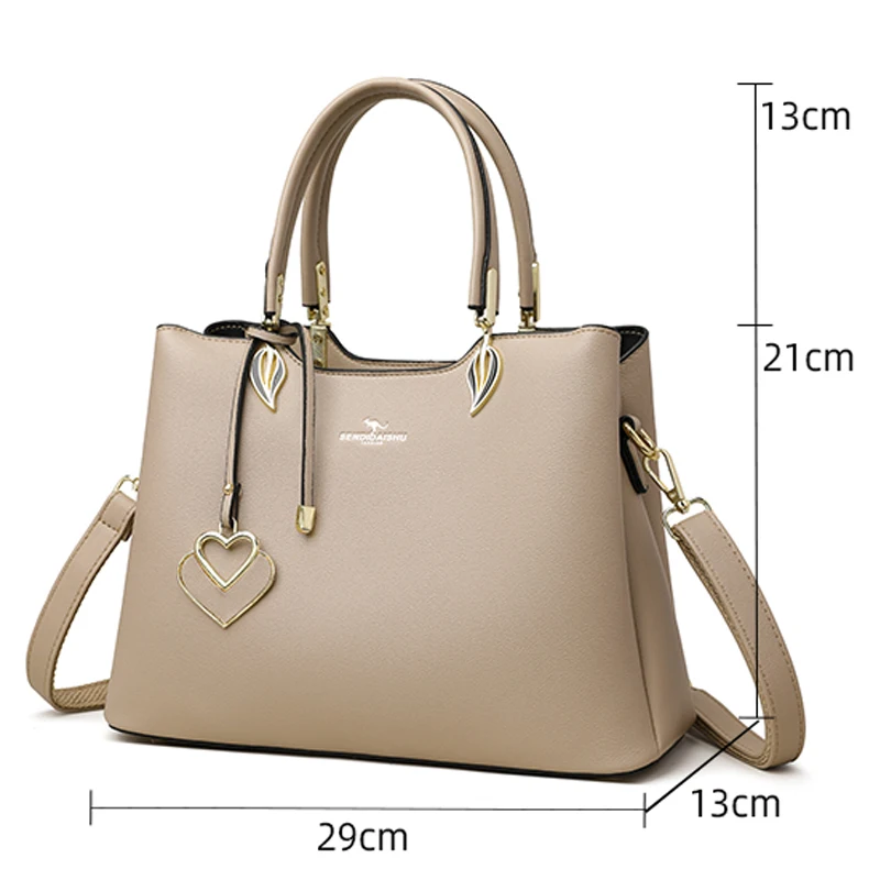 Imagem -02 - Bolsas Luxuosas de Couro para Mulheres Camadas Bolsa de Ombro Designer Bolsala Casual Alta Qualidade