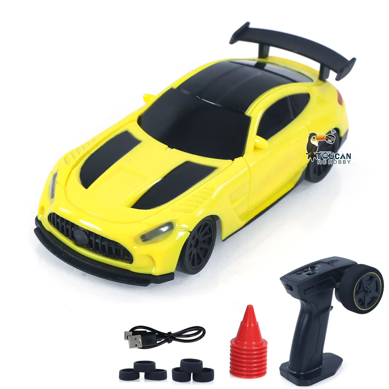 Geschenken 1/43 RC Drift Auto met Gyro Verbeterde Ver 2.4G Afstandsbediening Mini Drift Raceauto 4WD Radiobesturing RC Speelgoed Verkeerskegels - afbeelding 1