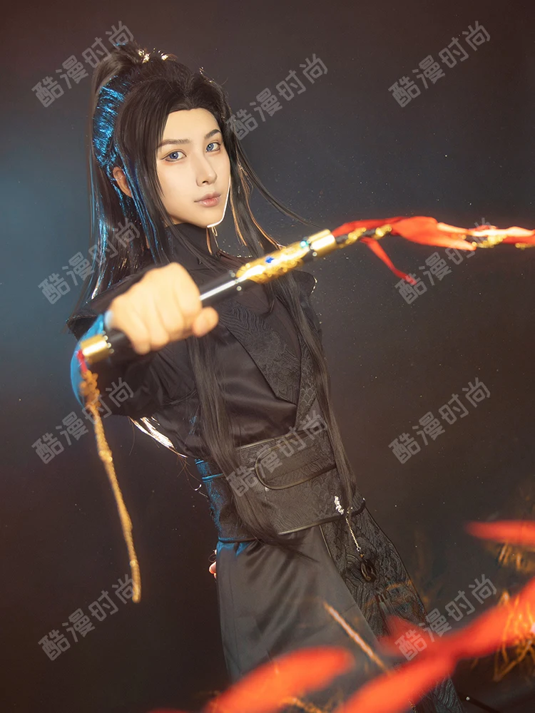 Anime Erha Mo Ran costumi Cosplay Tian Guan Ci Fu He Xuan Mo Ran Cosplay Costume scarpe parrucca Prps per donna uomo festa di Halloween