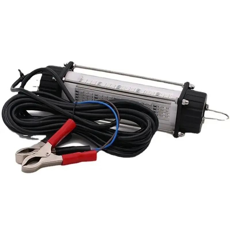 AA77 DC12V 120W LED Bait Submersible Fishing Waterproof High-Power Fish Underwater White Lure Light Night Fishing Finder