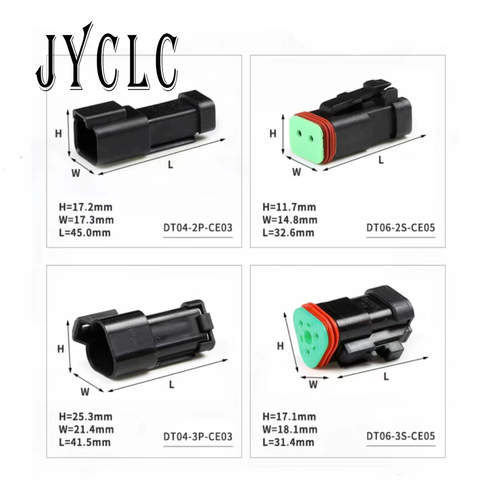 1 Set 2/3/4/6/8/12 Pin Car Connector Plug Excavator Headlight Sensor Wire Plug DT04-12P-E003 DT04-2S-E003 DT04-2P-E003