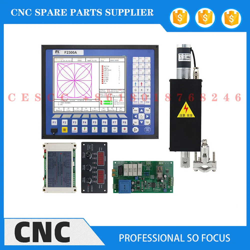 

CNC THC Plasma Controller KIT F2300A+SF-HC25K+JYKB-100-DC24V 2Axis Cut Machine Torch Height Control for CNC Parts