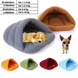 Thickened Warm Small Dog Kennel Bed Breathable Dog House Cute Slippers Shaped Dog Bed Cat Sleep Bag Foldable Washable Pet House