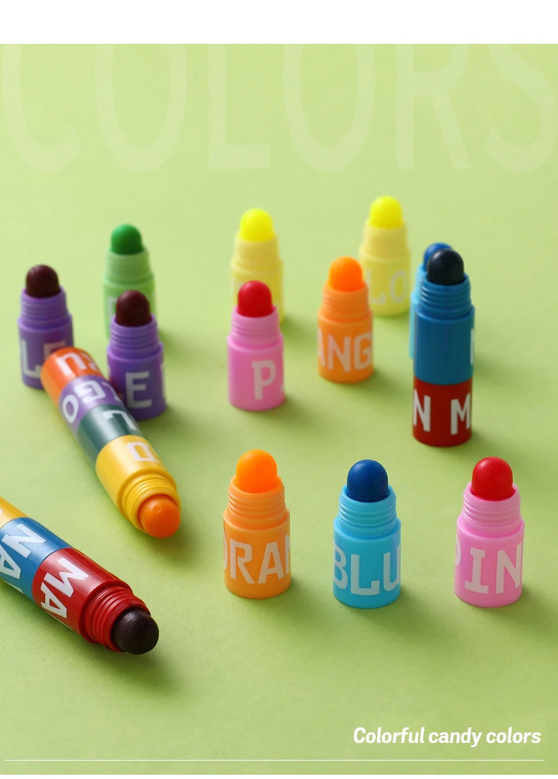 Farbe Highlighter Abnehmbare Spleißen Kreative Nette Stifte Retro Graffiti Markierung Stift für Kinder Studenten Schule Schreibwaren – Detail 5