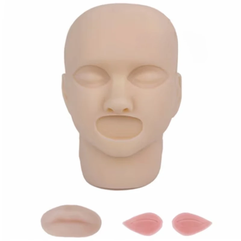 جودة عالية سيليكون حقن الجلد خياطة نموذج الوجه الجفن المزدوج