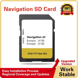 for VW Golf 7 2012-2015 Full Capacity CID Changeable 16GB SD Card Navi Version Map MIB1 Sat Nav AT V18