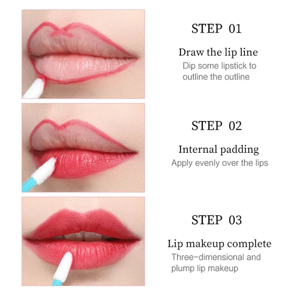 500PCS Disposable Lip Brush แปรงแต่งหน้าลิปสติก Applicator Wands ขายส่ง Eyelashes Extension เครื่องมืออุปกรณ์เสริมความงาม