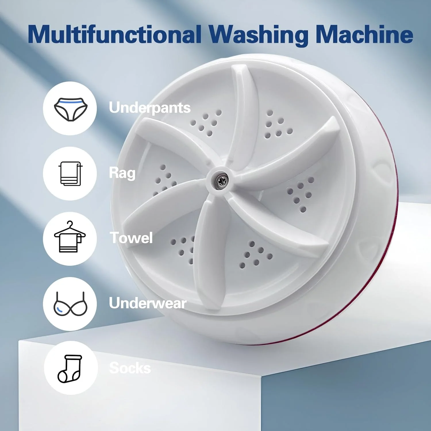 Портативная стиральная машина, мини-стиральная машина с турбонаддувом и посудомоечная машина с питанием от USB, присосками для путешествий