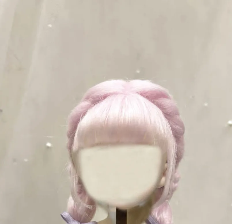 Hair For Doll 1/8 1/6 1/4 BJD Doll Hair Little Braid Bangs OB11 Wig Free Shipping