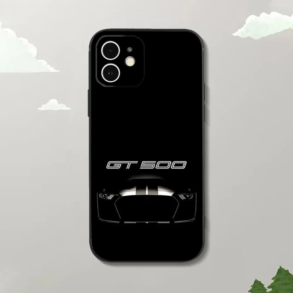 Cool Car S-ShelbyS-S M-MustangS-S GT Phone Case For iPhone16,15,14,13,12 Mini 11 Pro XR,X,XS,MAX Plus Silicone Cover Soft Black