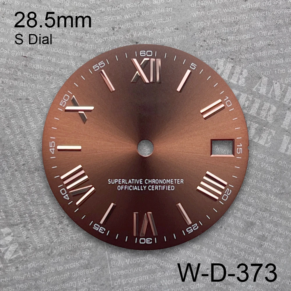 28.5 مللي متر روما S شعار الطلب مناسبة ل NH35/NH36/4R/7S اليابان حركة أمة الله ساعة عالية الجودة تعديل الملحقات