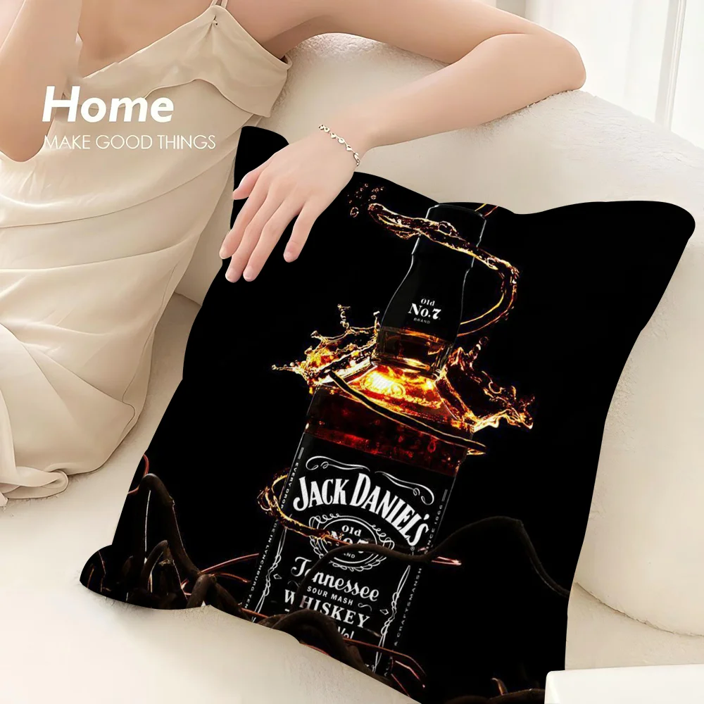 Fashion J-Jack-D-DanielS Pillow Case 3D Print Polyester Fiber 40*40 cm Home Sofa Throw Pillow Cover Decoration Festival Gift