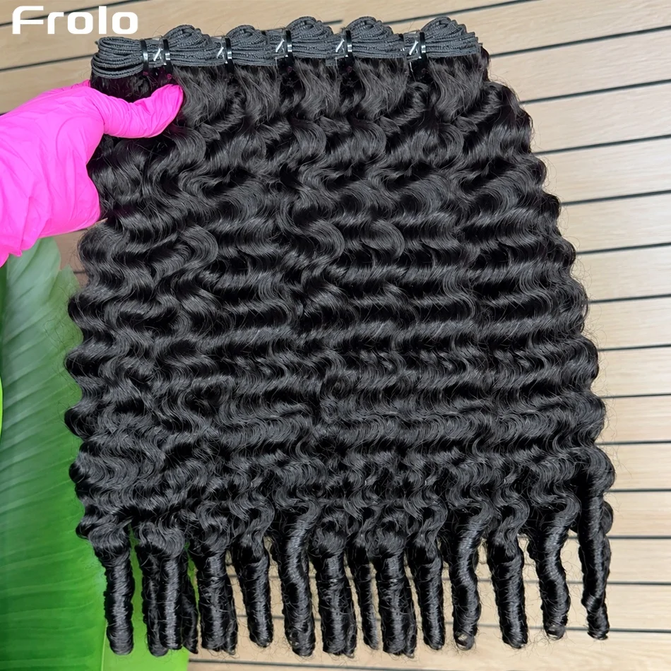 12A Burmese Curly Human Hair Bundles Vietnamese Raw Virgin Hair Extensions Spiral Curly Pixie Curls Black Unprocessed Weaving Water Wave Hair