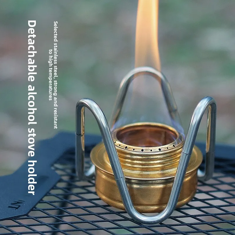 

Outdoor alcohol stove stainless steel bracket Removable Portable creative stove stainless steel bracket Camping accessories