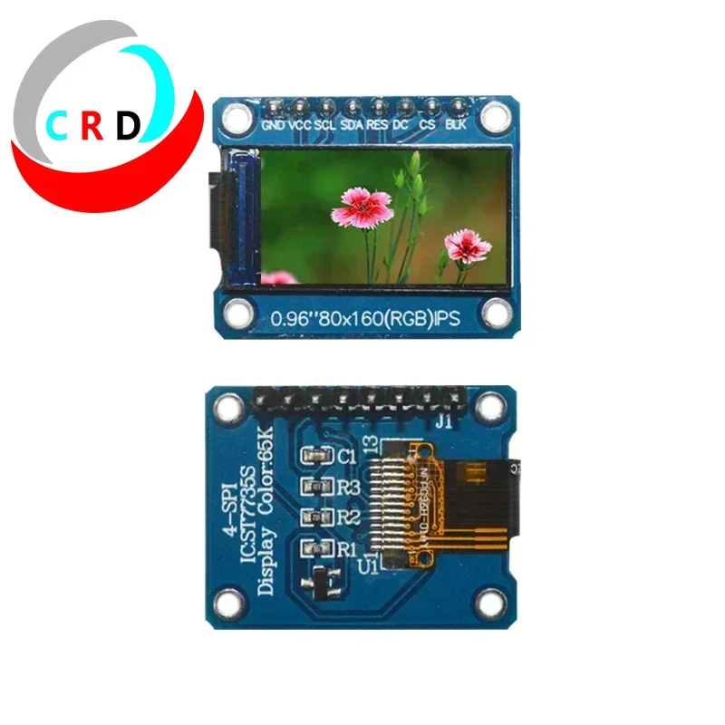Changruida 0.96 inch TFT LCD 80x160 full color ST7735S small screen SPI module LCD raspberry pi screen  lcd display  esp32 oled