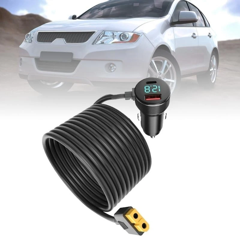 XT60 Interfaces Car Power Cord Adapter Cable for Fast Charging In Emergencies 83CF