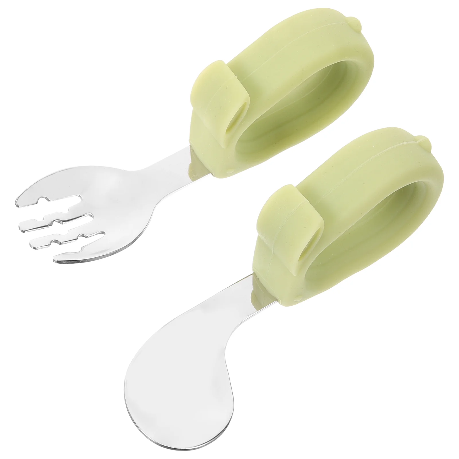 

Children's Spoons and Forks Toddler Self Feeding Baby 304 Stainless Steel Utensils