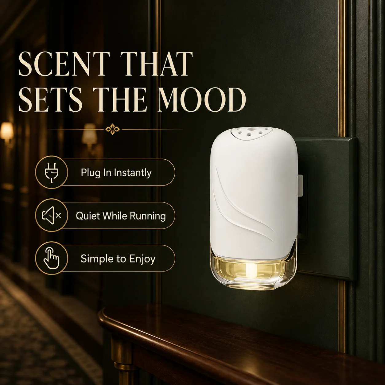 Wall Mounted Use Aromatherapy Essential Oil Diffuser Mini Essential Oil Diffuser Plug Aroma Diffuser Home Bedroom Room Toilet