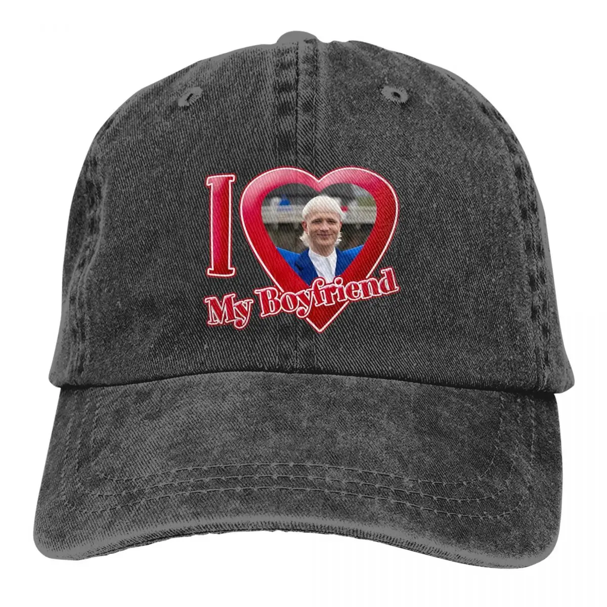 

Joost Klein I Love My Boyfriend Unisex Style Baseball Cap Distressed Denim Washed Caps Hat Vintage Adjustable Fit Headwear