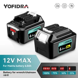 12V 6000mAh Lithium Battery Rechargeable Battery for Makita BL1040 BL1015 BL1020B BL1016 BL1021 BL1040B+Battery Charger EU Plug