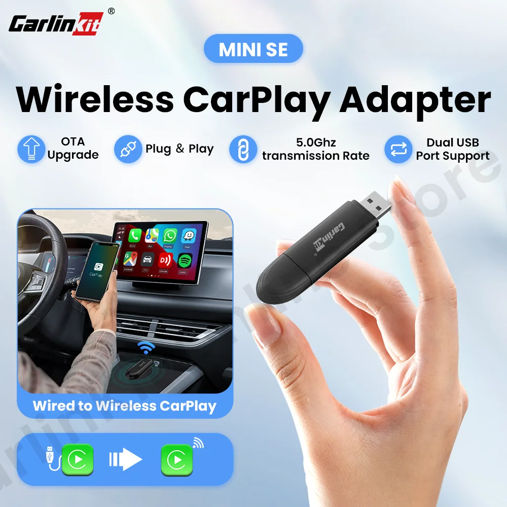 Carlinkit Mini X Wired to Wireless Carplay Adapter Seamless Connection for Wired Carplay Ble Wifi Car infortainment Upgrade