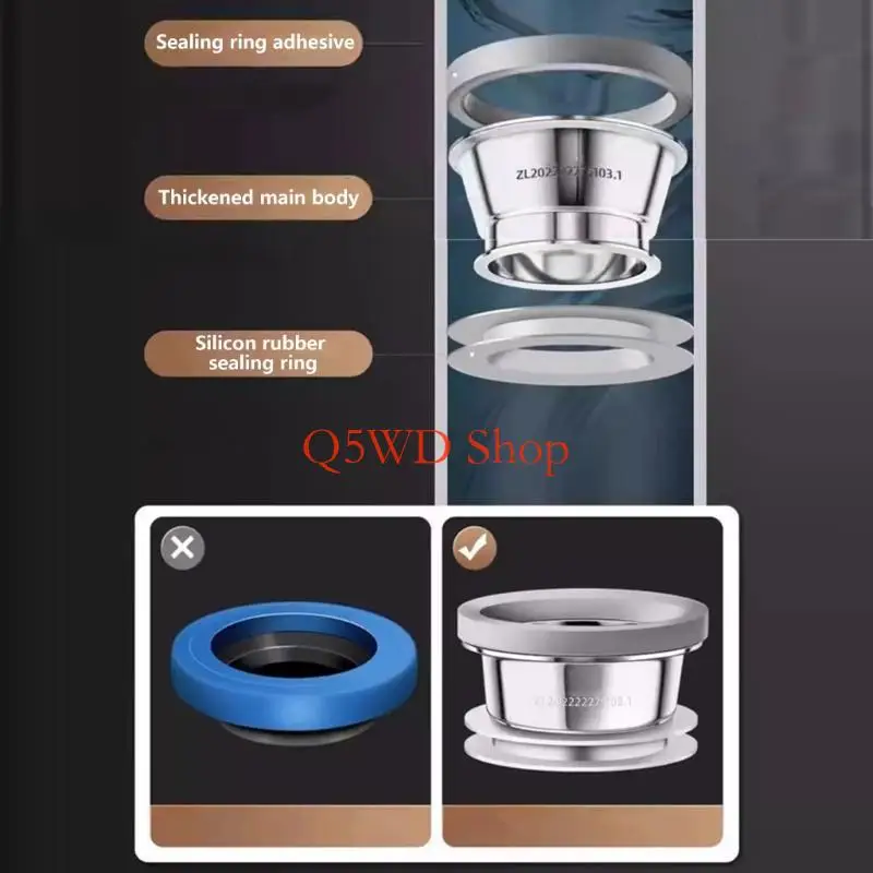 

Q5WD Stainless Steel Toilet Gaskets Ensures Secure Connection and Leakproof