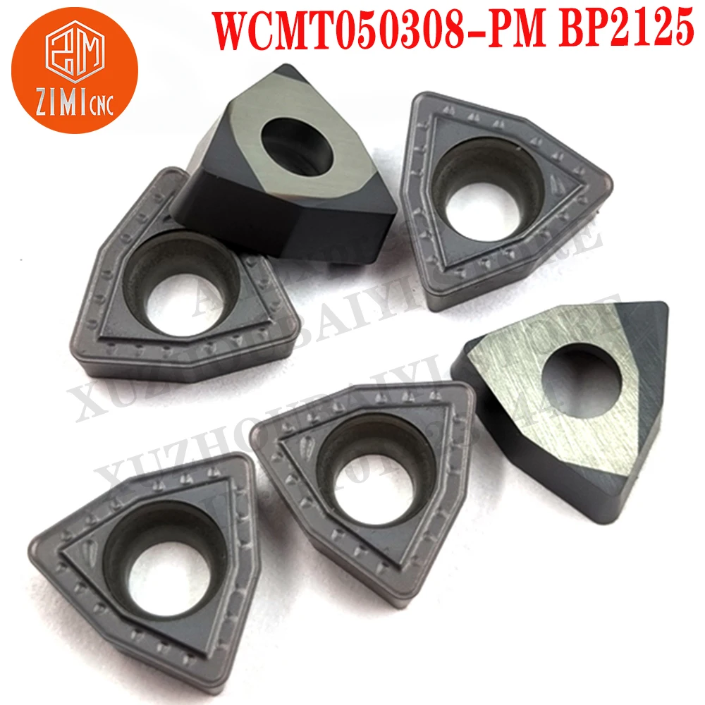 WCMT050308-PM BP2125 WCMT050308 Tornitura del carburo Inserti per foratura a U CNC Utensili per trapano WC U tornio per metalli Strumenti CNC utensili da taglio WCMT