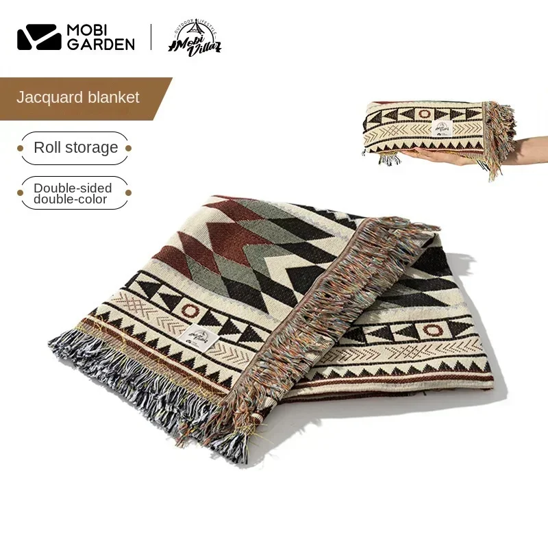 

Jacquard Blanket Comfortable Ethnic Wind Outdoor Campers Home Warm Cover Blanket Towel Blanket Carpet Morning Glow