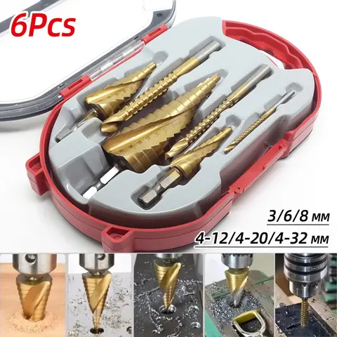 Titanium Step Drill Bit Set 4-32mm ManPingLu