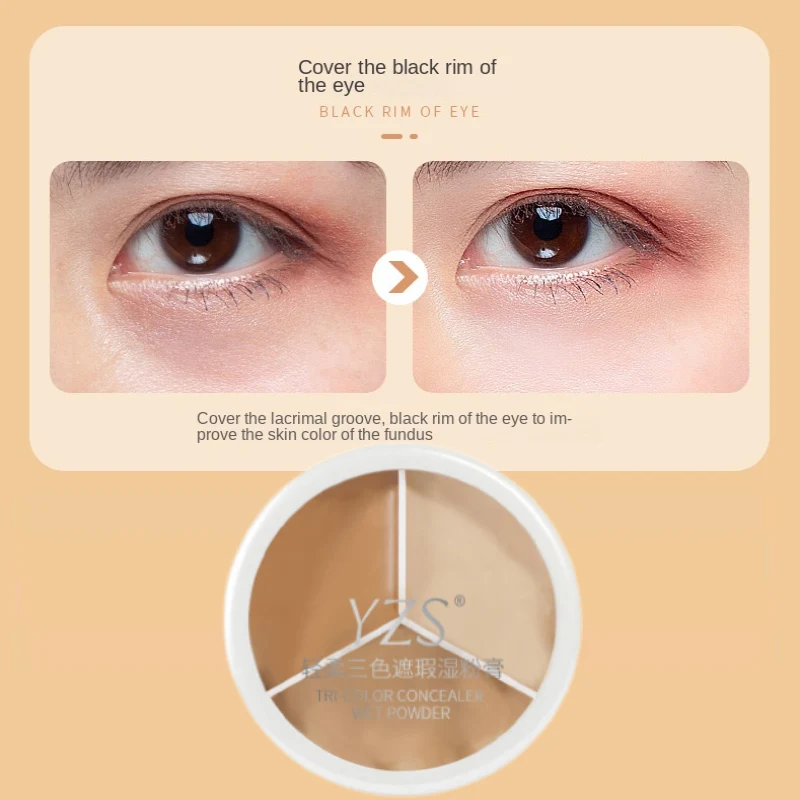 3 Colors Concealer Palette Makeup Face Eye Contour Face Spot Concealer Dark Circle Correcting Face Makeup Skin Care TFIT